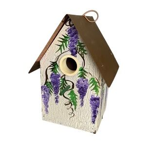 BERNADOS Original Arts& Crafts Hand-Painted St. Augustine Floral Birdhouse